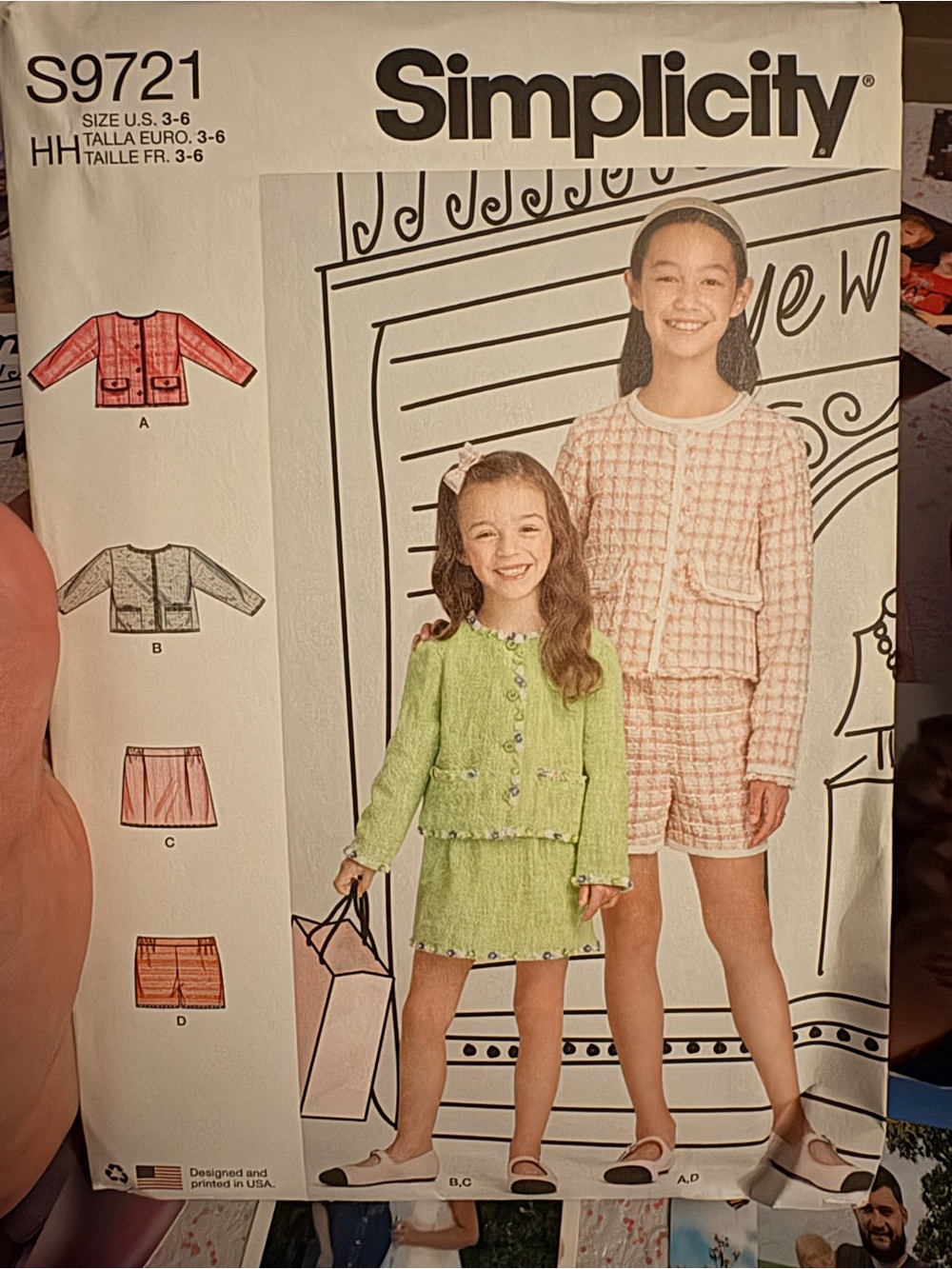 BN UNCUT SIMPLICITY 9721 HH SEWING PATTERNS GIRLS DRESS UP FORMAL OUTFIT